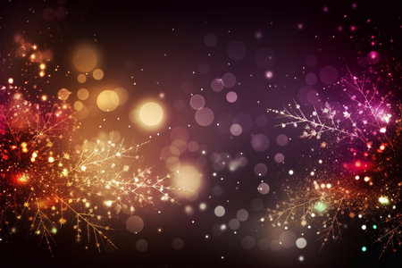 Beautiful New Year and Christmas background. AI Generatedの素材