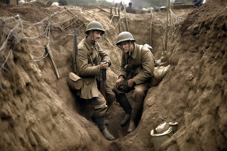 World War II soldiers .AI Generatedの素材