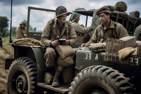 World War II soldiers .AI Generatedの素材