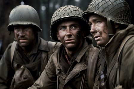 World War II soldiers .AI Generatedの素材