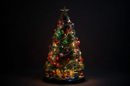 Christmas tree in the room. AI Generatedの素材