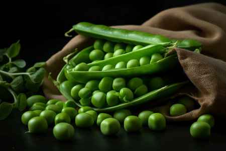 green peas. AI Generatedの素材