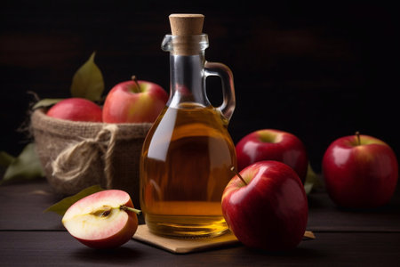 apple cider vinegar. AI Generatedの素材