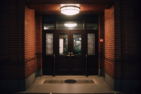 door in building. AI Generatedの素材