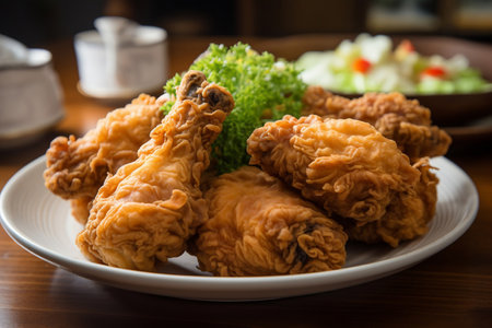 fried chicken dish. AI Generatedの素材