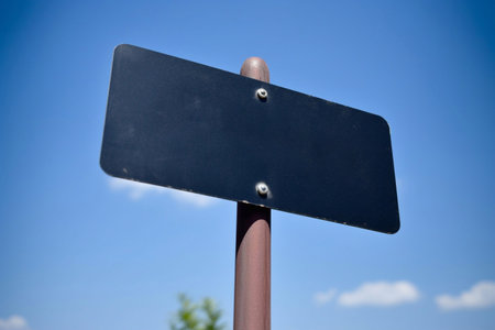 Empty street sign. AI Generatedの素材