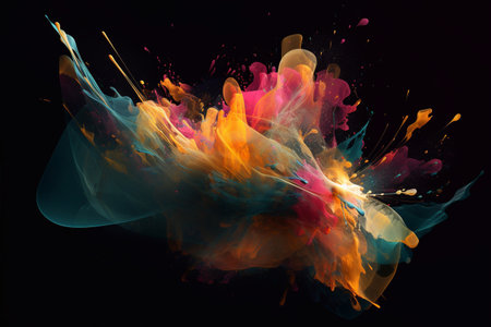 Multicolored abstract background. AI Generatedの素材
