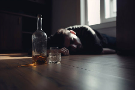 Photo for Alcoholism and drunk man with alcoholic drinks. AI Generated - Royalty Free Image