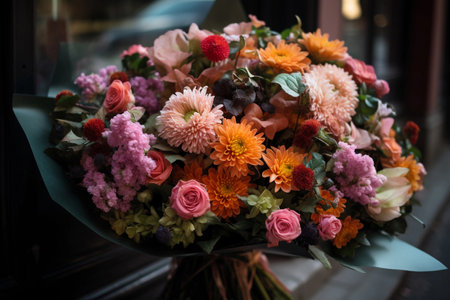 A beautiful big bouquet of flowers. AI Generatedの素材