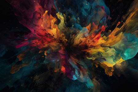 Multicolored abstract background. AI Generatedの素材