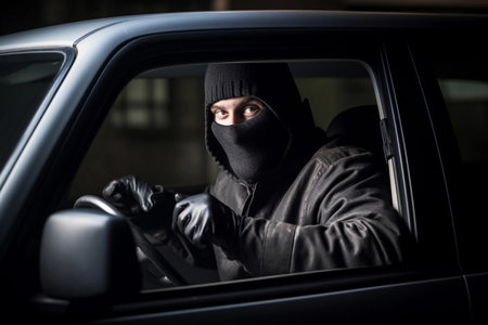 car thief and carjacking. AI Generatedの素材