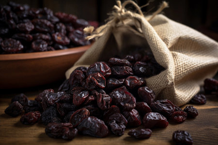 Lots of dried cherries. AI Generatedの素材