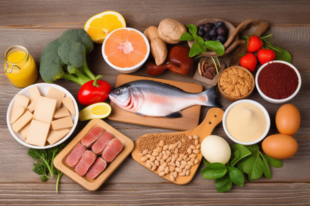 Dietary and healthy food. AI Generatedの素材