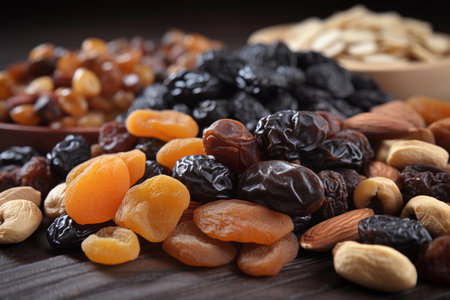 Lots of dried fruit. AI Generatedの素材