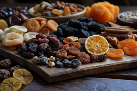 Lots of dried fruit. AI Generatedの素材