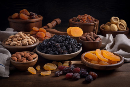 Lots of dried fruit. AI Generatedの素材