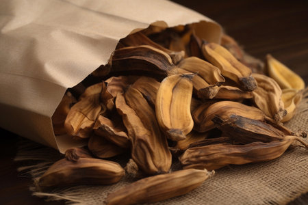Lots of dried banana. AI Generatedの素材