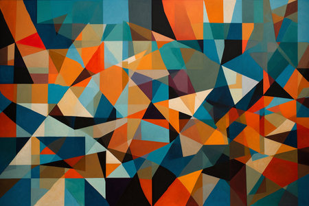 Geometry and abstraction background. AI Generatedの素材