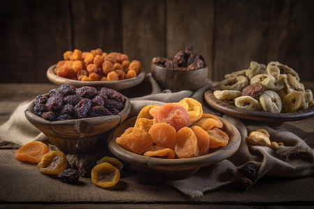Lots of dried fruit. AI Generatedの素材