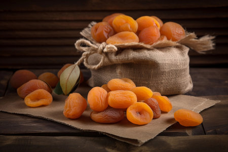 Lots of dried apricots. AI Generatedの素材