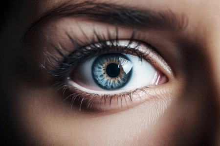 Woman's eye close up. AI Generatedの素材