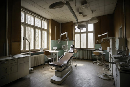 Dental office with equipment. AI Generatedの素材