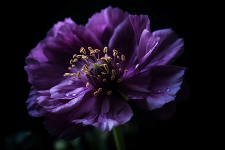 Purple flower close-up. AI Generatedの素材