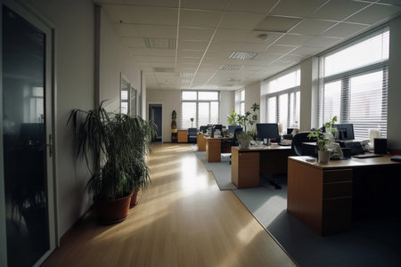 photo of office premises. AI Generatedの素材