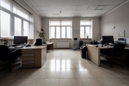 photo of office premises. AI Generatedの素材