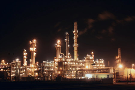 energy industry. energy production plants. AI Generatedの素材