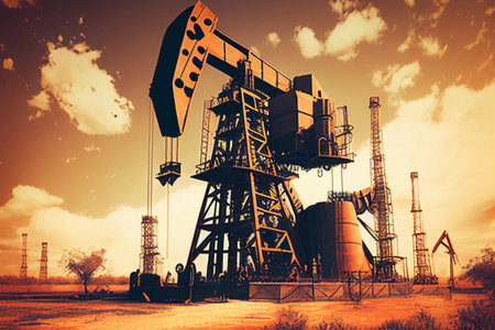 oil and gas industry. AI Generatedの素材