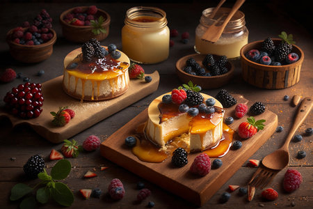 pancakes with filling. AI Generatedの素材