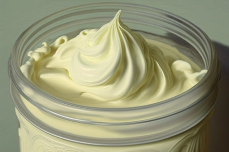 sour cream in a jar. AI Generatedの素材