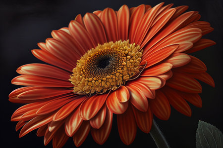 Gerbera orange flower. AI Generatedの素材