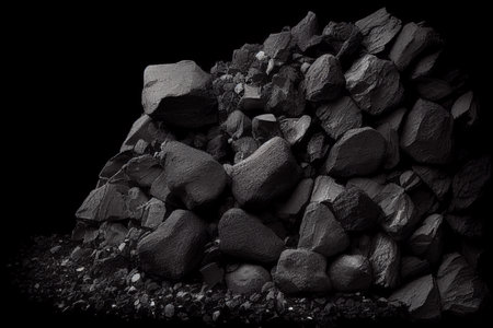 A lot of coal. AI Generatedの素材