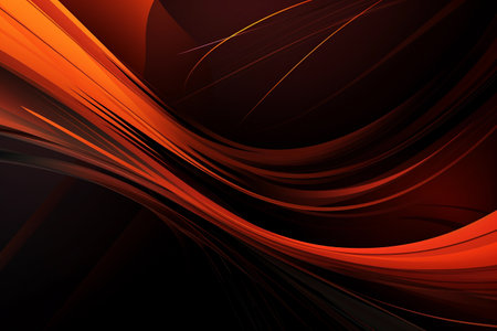 Abstract orange background with wavesの素材