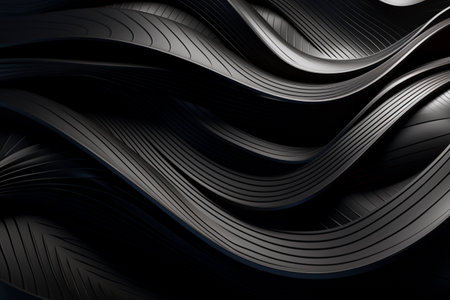 Abstract gray digital background with wavesの素材