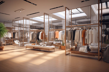 Modern clothing store. Interior of the storeの素材