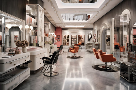 Modern beauty salon and hairdresserの素材