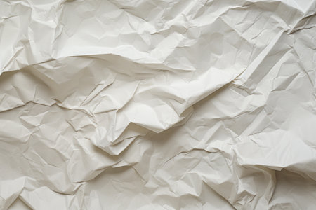 Crumpled white paper background or textureの素材