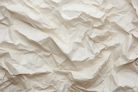 Crumpled white paper background or textureの素材