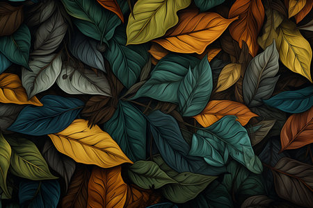 Background of colorful autumn leaves.の素材
