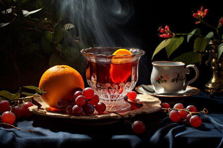 Fruit tea in a cup.の素材