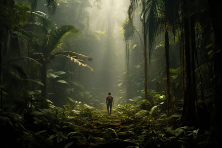 Beautiful landscape in the jungle.の素材