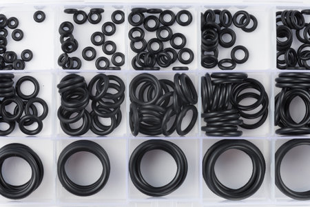 Set of rubber rings for plumbing.