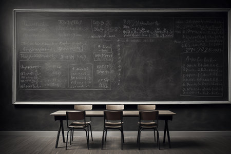 Blackboard with formulasの素材
