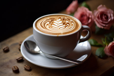 Cappuccino with foam.の素材