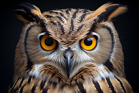 Close-up photo of an owlの素材
