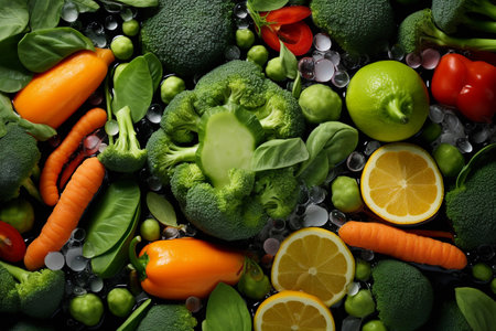 Organic, freshly harvested vegetables â nature's bounty.の素材