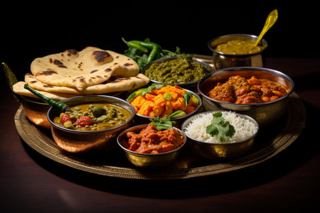 Explore the diverse and delectable world of Indian traditional cuisine, with a spread of iconic dishes that showcase the country's culinary masteryの素材